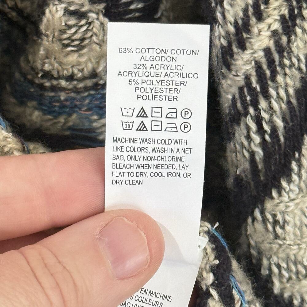 Lucky Brand Cardigan Tribal Aztec Western Open Front Sweater Womens Size XS / S - Picture 7 of 11